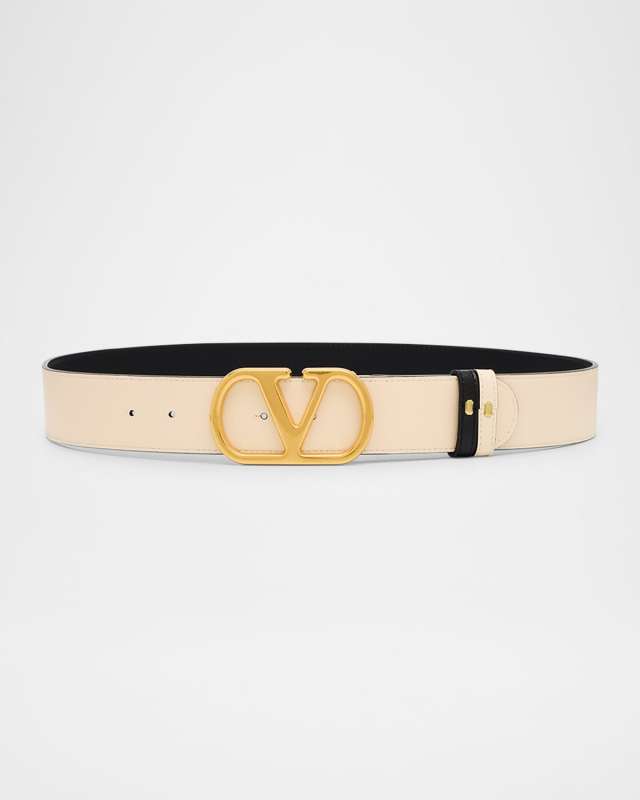 Reversible VLogo Signature Leather Belt